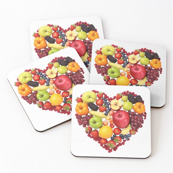 Artikelvorschau, A colorful mix of detox fruits and vegetables arranged in the shape of a heart 4 entworfen und verkauft von jetaiart.