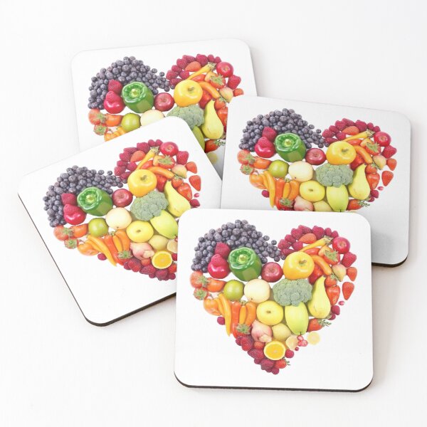 Artikelvorschau, A colorful mix of detox fruits and vegetables arranged in the shape of a heart 5 entworfen und verkauft von jetaiart.