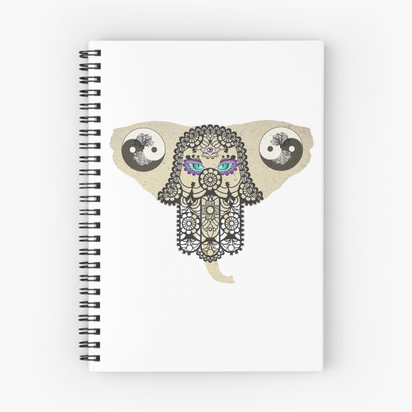 Item preview, Hamsa Elephant Ying Yang Tree A403 designed and sold by byNicol.