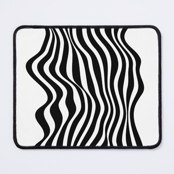 Item preview, Wavy and asymmetric movement of black and white lines designed and sold by arteopolis.
