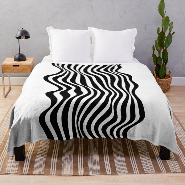 Item preview, Wavy and asymmetric movement of black and white lines designed and sold by arteopolis.