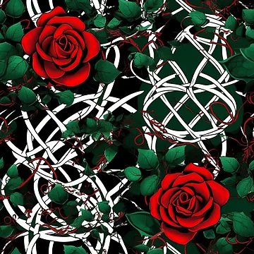 Artwork thumbnail, Celtic Roses Pattern by Nakarito