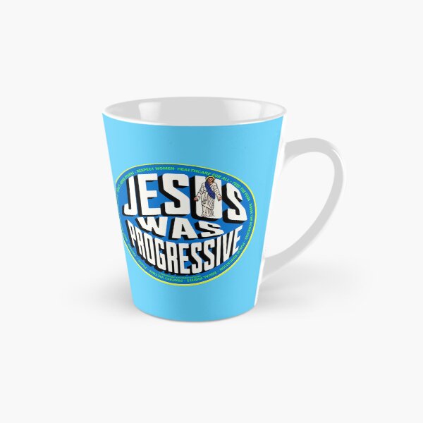 Aperçu de l'œuvre PMD00766 Le design du mouvement progressiste Jésus était progressiste montre que vous soutenez les objectifs politiques progressistes des démocrates progressistes chrétiens, des indépendants et des partisans de Bernie Sanders créée et vendue par ProgressiveLeft.