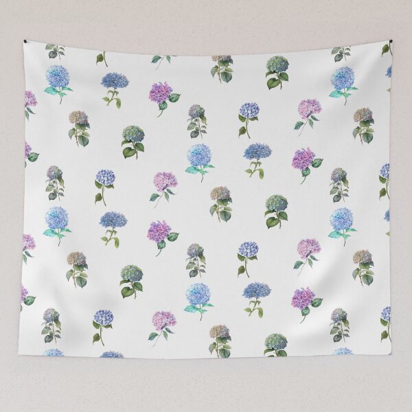 Item preview, Mixed Vintage Watercolor Hydrangea Flowers designed and sold by silviaol.