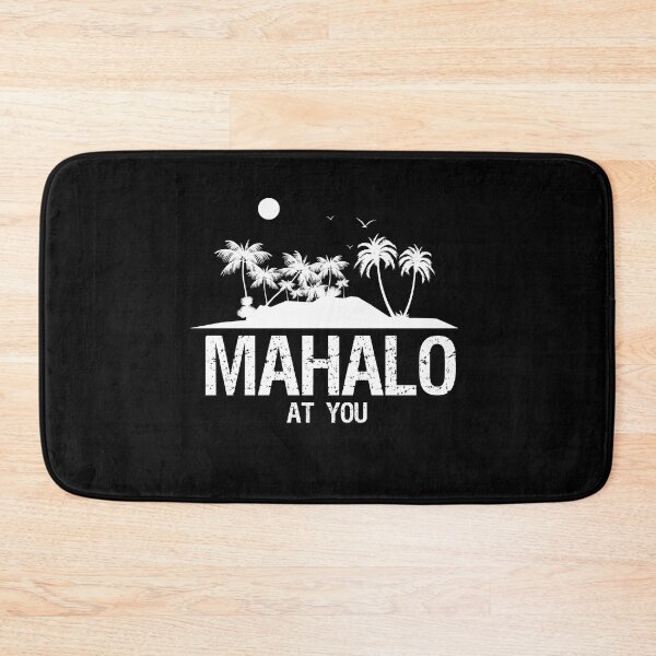 Item preview, Mahalo with palm trees designed and sold by TRAVELLING THE COSMOS.