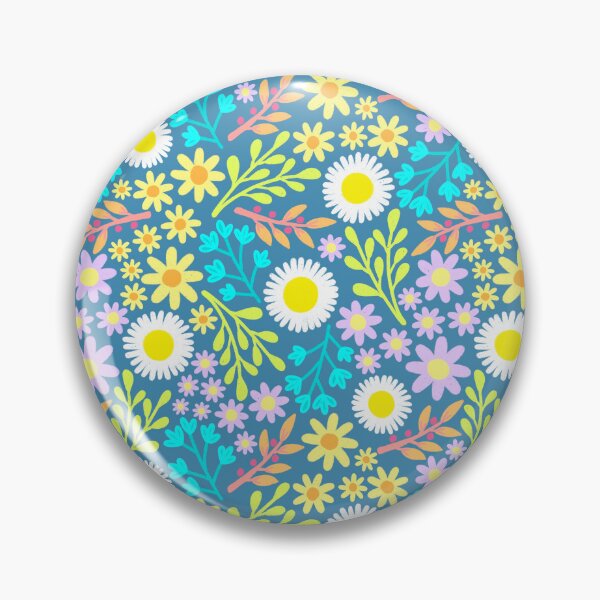 Item preview, Blue Spring Flower Pattern designed and sold by AlwaysBeColoring.
