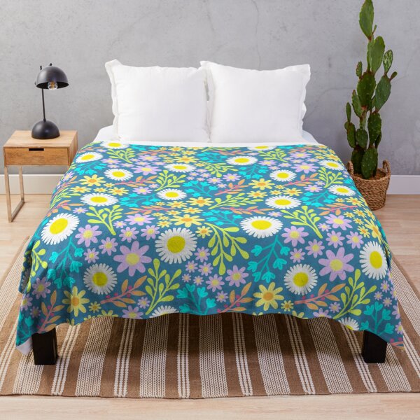 Item preview, Blue Spring Flower Pattern designed and sold by AlwaysBeColoring.