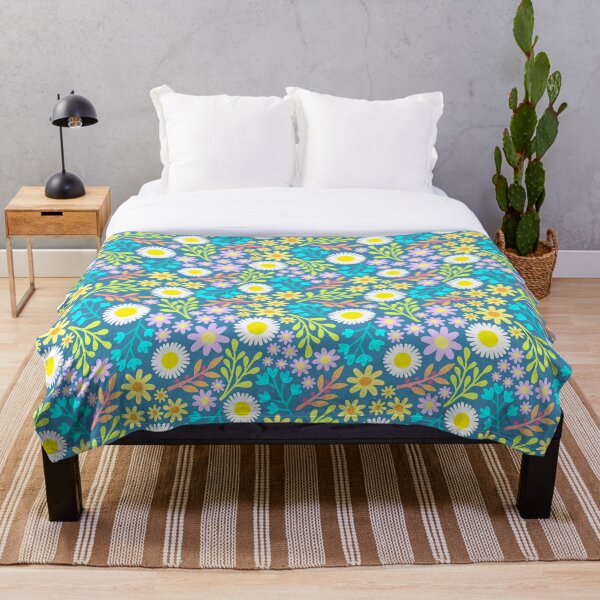 Item preview, patrón de flor de primavera azul designed and sold by AlwaysBeColoring.