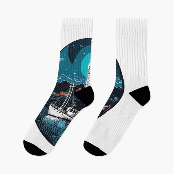 Item preview, Cups, bags, quilts, and t-shirts with a coastal landscape in the moonlight designed and sold by relso.