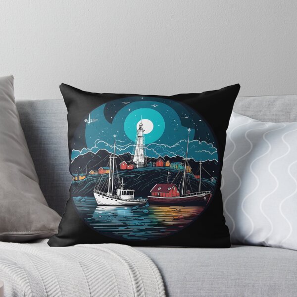 Item preview, Cups, bags, quilts, and t-shirts with a coastal landscape in the moonlight designed and sold by relso.