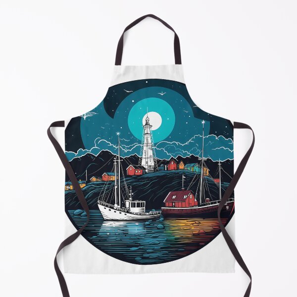 Item preview, Cups, bags, quilts, and t-shirts with a coastal landscape in the moonlight designed and sold by relso.