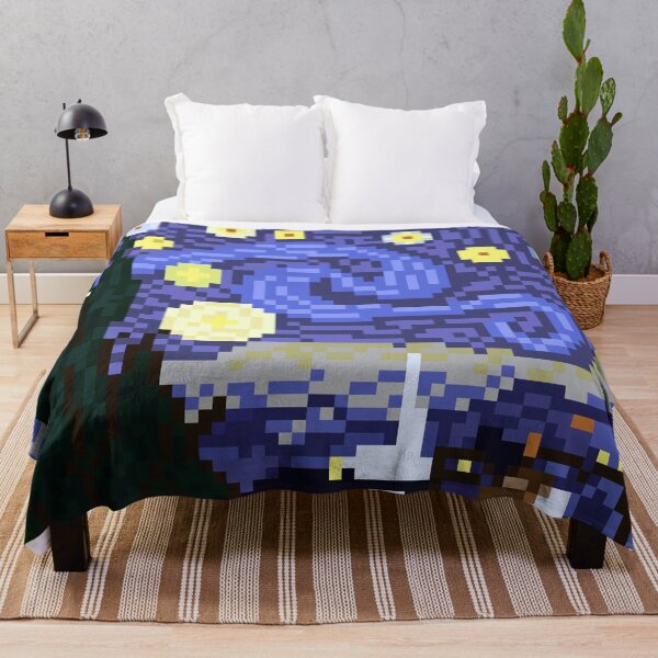 Item preview, Van Gogh's Starry Night Pixel Art designed and sold by Pixelification.