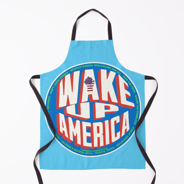 Item preview, PMD00770 Progressive Movement Designs Wake Up America design shows you are woke and support progressive policy goals for progressive Democrats Independents and Bernie Sanders supporters designed and sold by ProgressiveLeft.