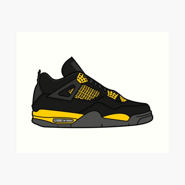 Jordan 4 Black and Yellow