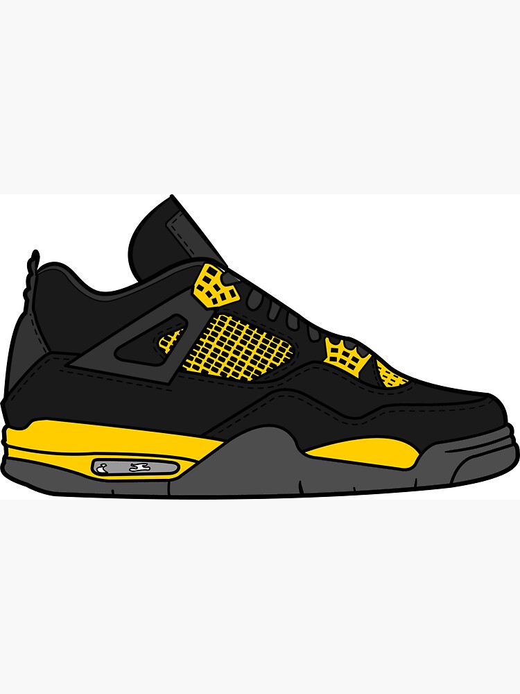 Im n for Sale con la obra Jordan 4 Negro y Amarillo de