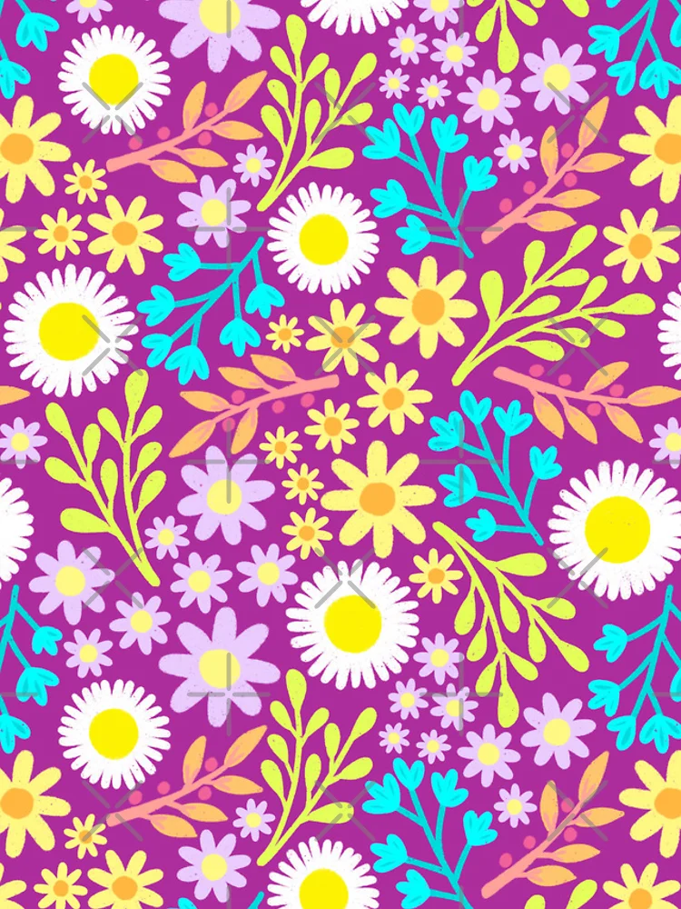 Thumbnail 5 of 5, iPhone Case, Magenta Spring Flower Pattern designed and sold by AlwaysBeColoring.