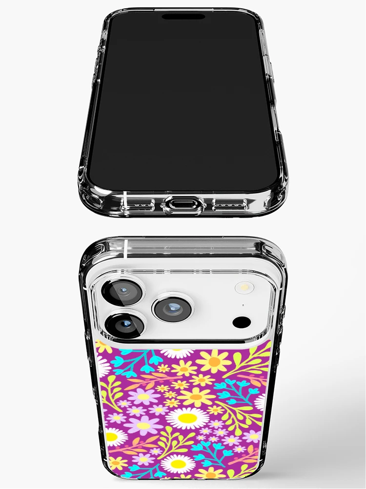 Thumbnail 3 of 5, iPhone Case, Magenta Spring Flower Pattern designed and sold by AlwaysBeColoring.