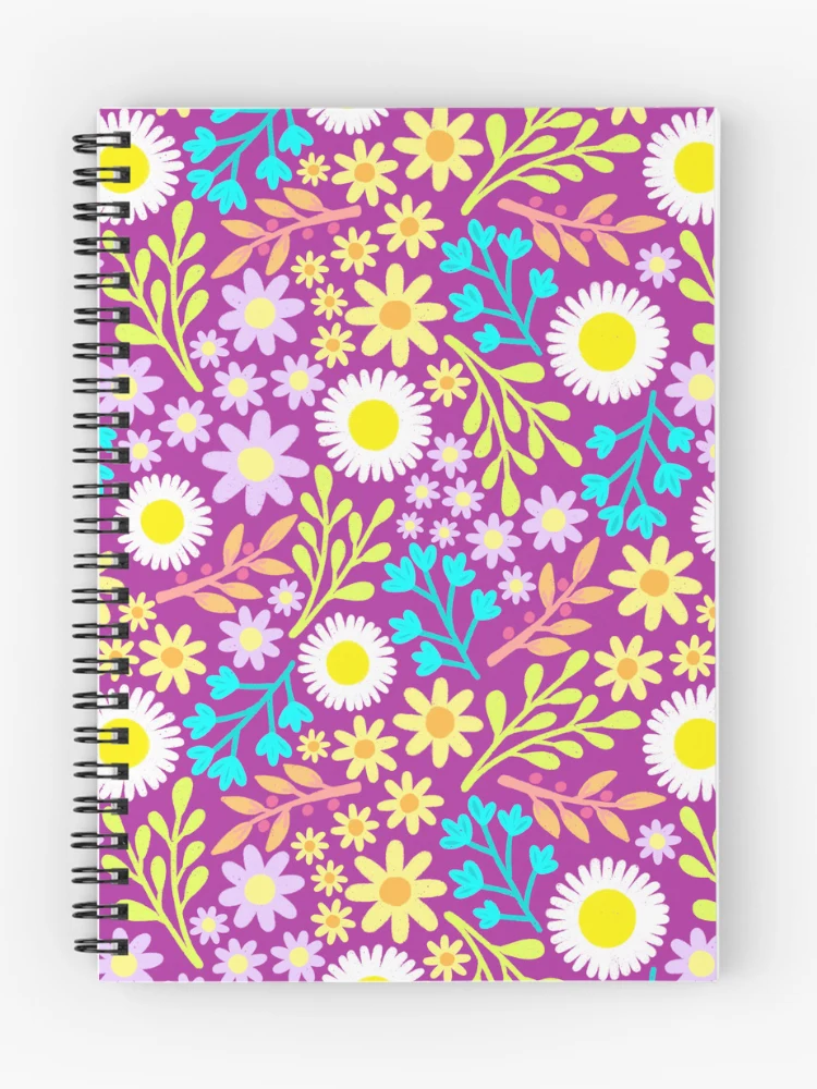 Thumbnail 1 of 3, Journal, Magenta Spring Flower Pattern designed and sold by AlwaysBeColoring.