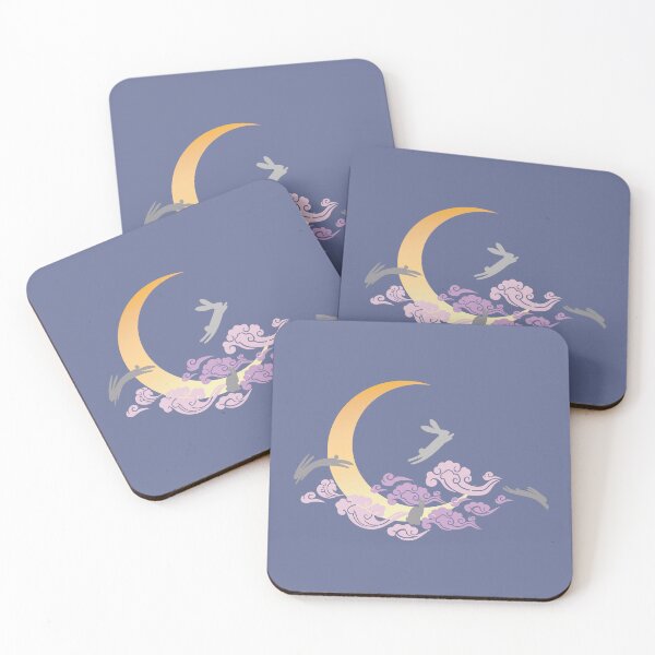 Item preview, Cloudy Moon and Rabbits (Pink Tone) designed and sold by PriestArt.