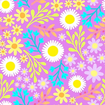 Artwork thumbnail, Spring Flower Pattern by AlwaysBeColoring