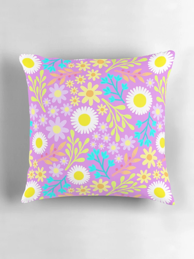 Thumbnail 3 of 4, Pillow, Spring Flower Pattern designed and sold by AlwaysBeColoring.