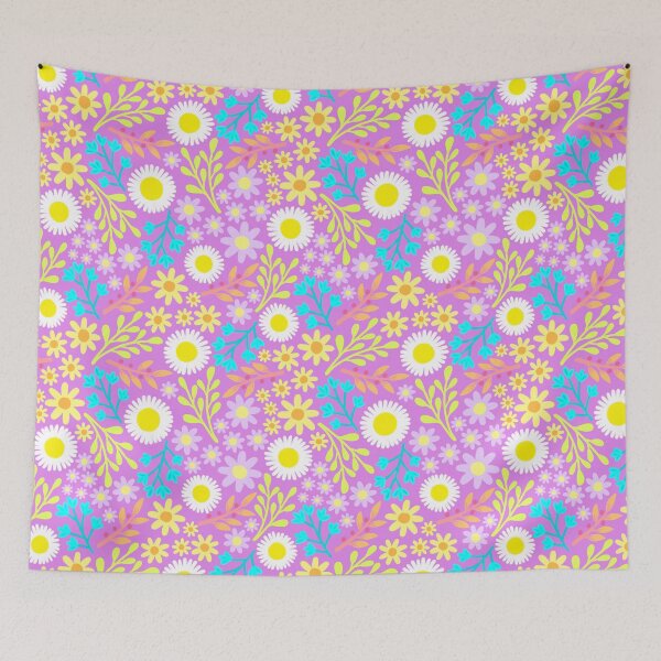Item preview, patrón de flores de primavera designed and sold by AlwaysBeColoring.