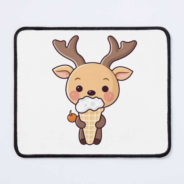 Item preview, Cute Deer Eating Ice Cream Cartoon Cookie Doe designed and sold by jakeparco.