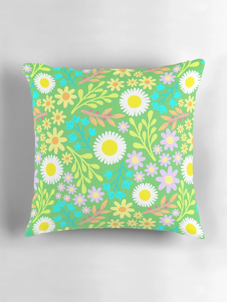 Thumbnail 3 of 4, Pillow, Green Spring Pattern Design designed and sold by AlwaysBeColoring.