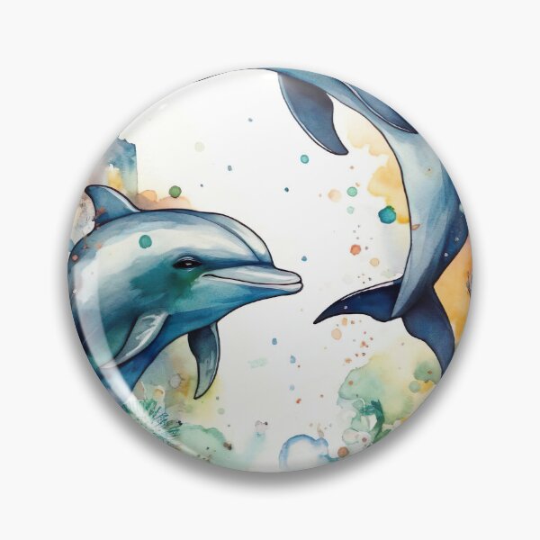 Artikelvorschau, Aquarell-Wasch-Regenbogen-Delphin entworfen und verkauft von Matt's Artificial Nature.