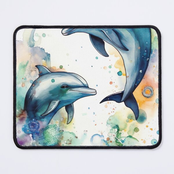 Item preview, Watercolor Wash Rainbow Dolphin designed and sold by Matt's Artificial Nature.
