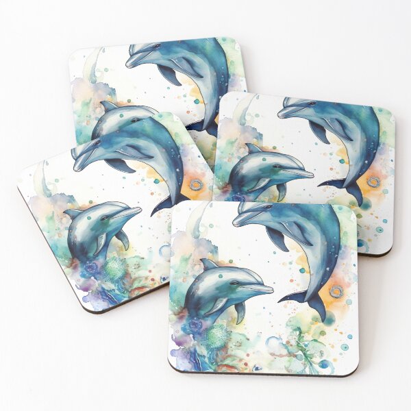 Item preview, Watercolor Wash Rainbow Dolphin designed and sold by Matt's Artificial Nature.