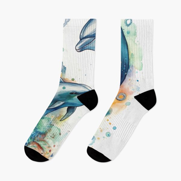 Item preview, Watercolor Wash Rainbow Dolphin designed and sold by Matt's Artificial Nature.