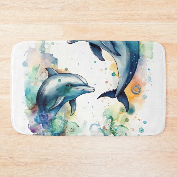 Item preview, Watercolor Wash Rainbow Dolphin designed and sold by Matt's Artificial Nature.