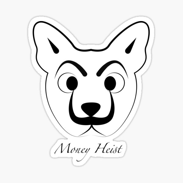 Money Heist dog Sticker
