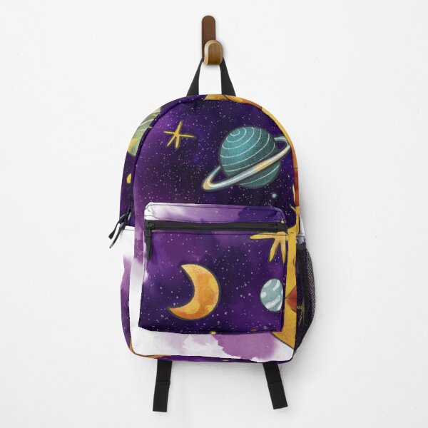 Aperçu de l'œuvre Beautiful Cosmic Purple Head with Planets Floating Around créée et vendue par VersoShopping.