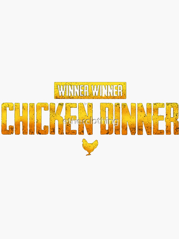 Pubg Winner Winner Chicken Dinner Sticker For Sale By Etherclothing Redbubble 5937