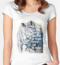 No one in the world needs a rhino horn but a rhino. Women's Fitted Scoop T-Shirt