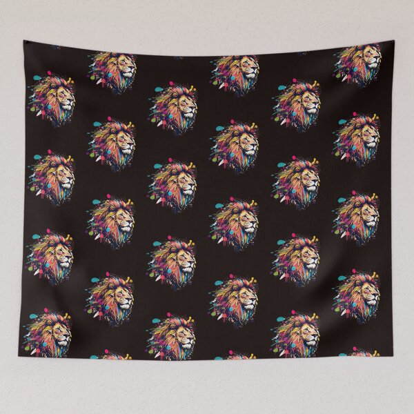 Item preview, Pop Art Proud Lion Head King of the Jungle designed and sold by RosaleesPaperie.