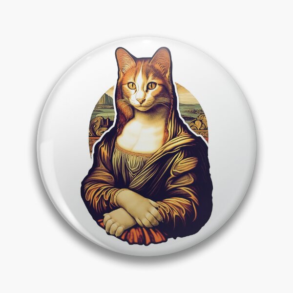 Item preview, Meowna Lisa Cat Painting designed and sold by oneeko.