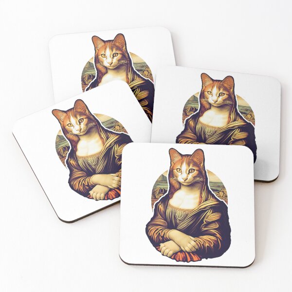 Item preview, Meowna Lisa Cat Painting designed and sold by oneeko.