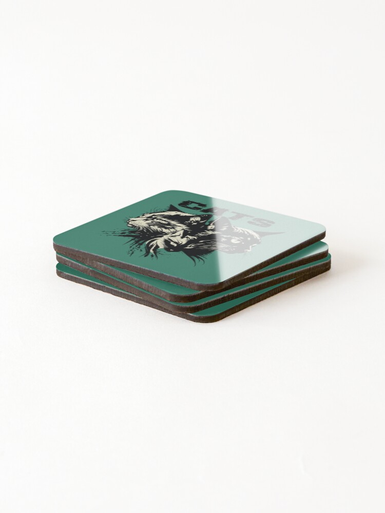 Thumbnail 4 of 5, Coasters (Set of 4), Cats help decrease stress and improve your mood designed and sold by storefficial.