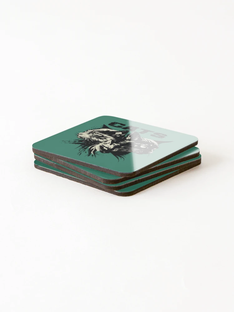 Thumbnail 4 of 5, Coasters (Set of 4), Cats help decrease stress and improve your mood designed and sold by storefficial.