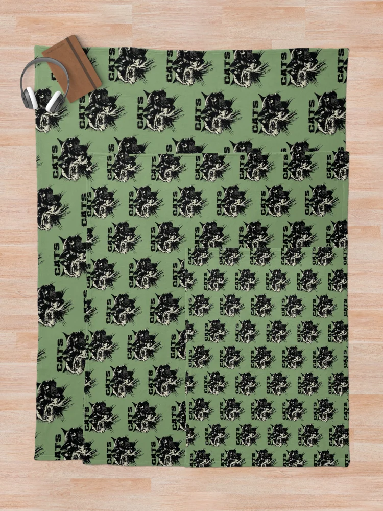 Thumbnail 5 of 6, Throw Blanket, Cats help decrease stress and improve your mood designed and sold by storefficial.