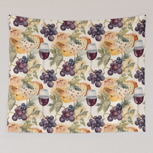 Item preview, Wine and Cheese Water Color 6 designed and sold by FantasyRealmOP.