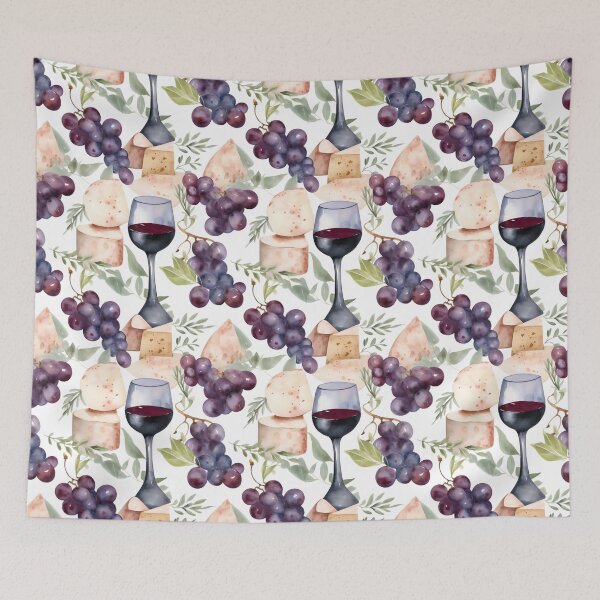 Item preview, Wine and Cheese Water Color 7 designed and sold by FantasyRealmOP.