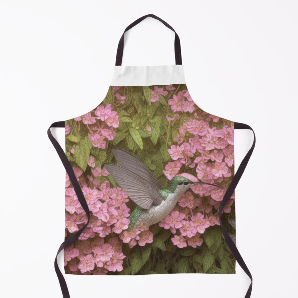 Item preview, Blue and Green Hummingbirds flying in a flowering valley HD Art designed and sold by HeavenlyMuse23.