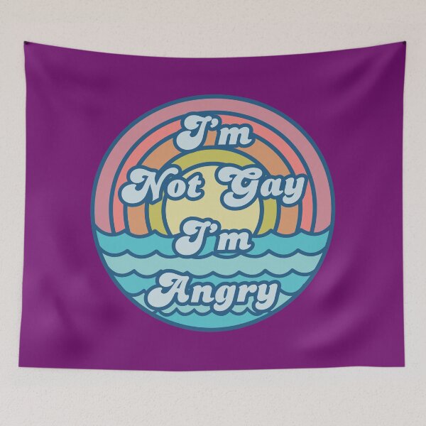 Item preview, I'm not gay. I'm angry designed and sold by remerasnerdas.