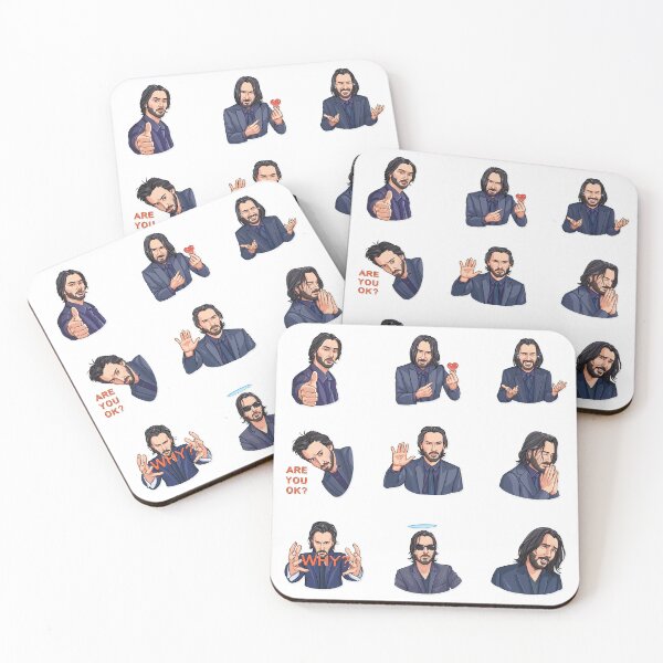 Item preview, Blue Keanu Reeves autocollant pack designed and sold by 1001-STICKERS.