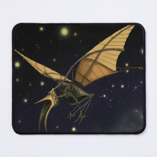 Item preview, Pterodáctilo mecánico steampunk volando sobre el cielo estrellado designed and sold by DuniDesign.