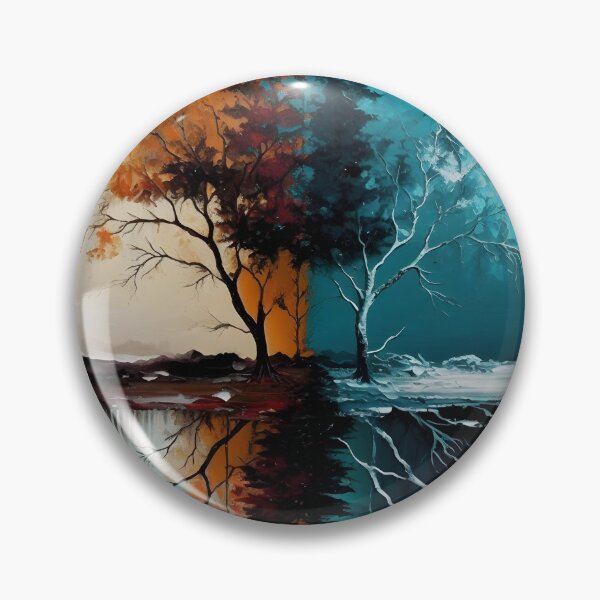 Item preview, The Reflection of Autumn and Winter -  Abstract Art Showing the Beauty of Seasons designed and sold by Digital Artifacts.